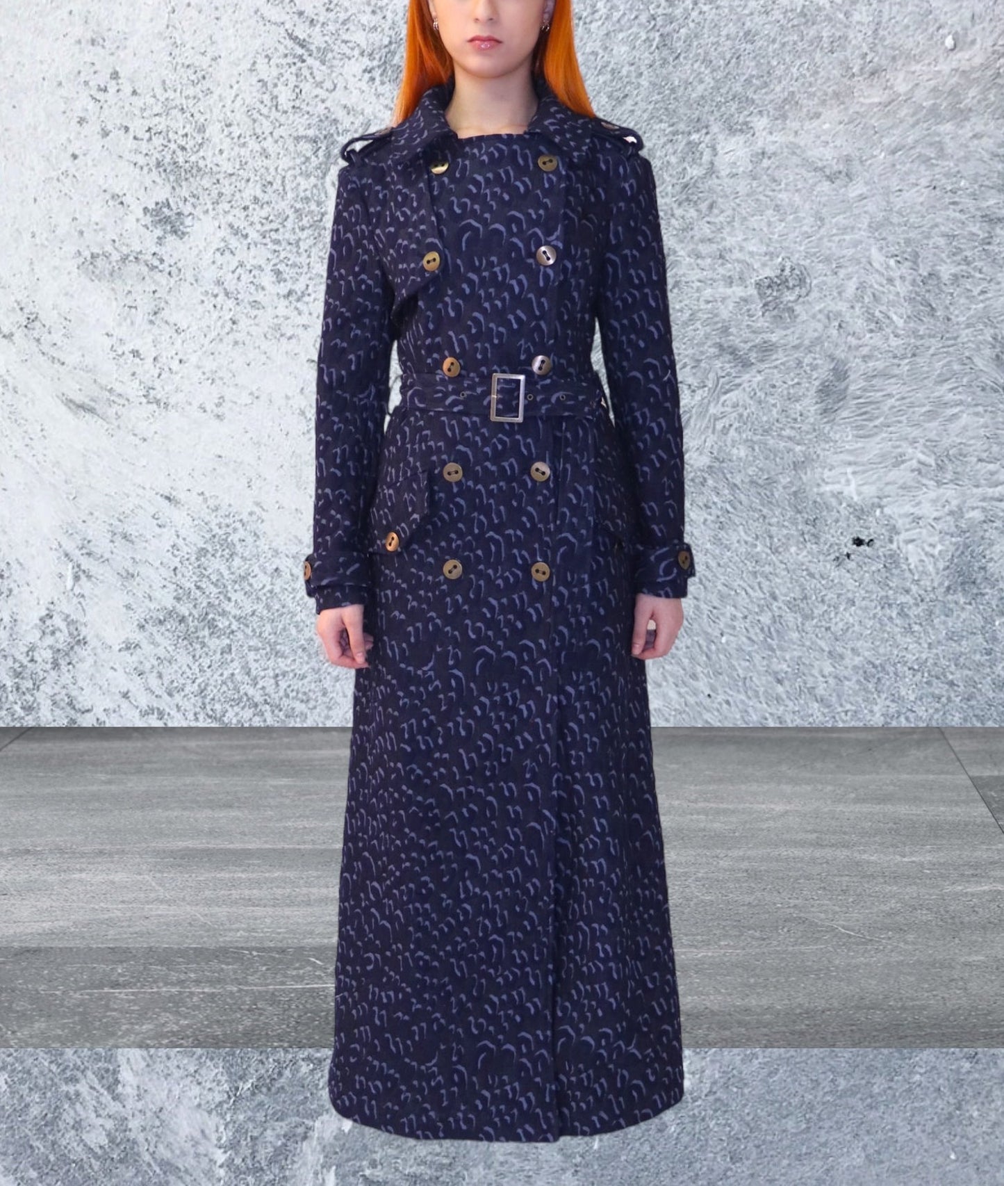 Denim Leopard Trench
