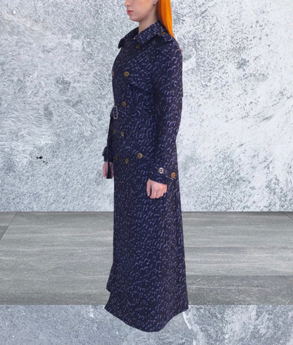 Denim Leopard Trench